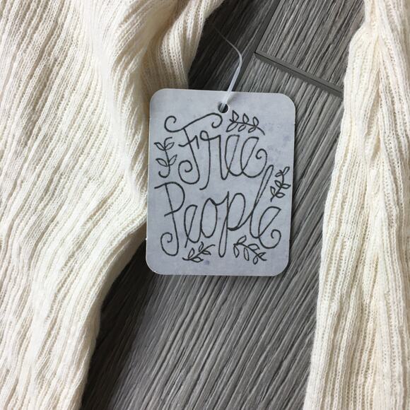 NWT Free People Beach Womens Ivory Maxi Dress Criss Cross Back Long Sleeve XS - Picture 8 of 10